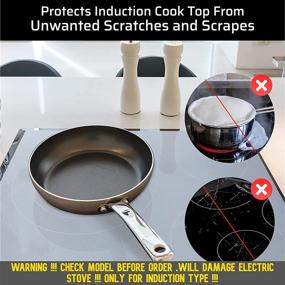 img 3 attached to Premium Induction Mat Stove Protector Liner for Scratch-Free Cooking - Heat Resistant up to 260C, Quick Clean, Easy to Cut, Fits Induction Cooktops (63x21'')