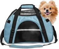 🐾 furhaven pet carrier for cats and small dogs - water-resistant travel tote bag crate with weather guard, robin blue, large - ideal for travel and hiking logo