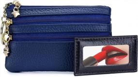 img 4 attached to Imeetu Mini Coin Purse: Keep Your Essentials Safe And Secure With Stylish Blue Pouch