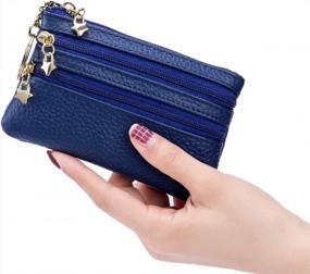 img 2 attached to Imeetu Mini Coin Purse: Keep Your Essentials Safe And Secure With Stylish Blue Pouch