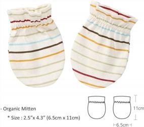 img 2 attached to Organic Super Soft Baby Mittens & Socks Set - No Scratch, 100% Certified Organic For Boys & Girls