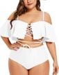 flaunt your curves in style with sovoyontee's plus size high waist swimsuit logo