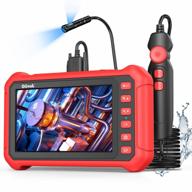explore the depths with oiiwak 7" industrial borescope endoscope camera: hd 1080p video, dual lens 8mm, ip67 waterproof, 7 led lights, semi-rigid 11.5ft cable with 32gb and zoom features! logo