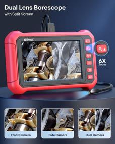 img 2 attached to Explore The Depths With Oiiwak 7" Industrial Borescope Endoscope Camera: HD 1080P Video, Dual Lens 8MM, IP67 Waterproof, 7 LED Lights, Semi-Rigid 11.5FT Cable With 32GB And Zoom Features!