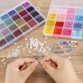 img 2 attached to Get Creative With Quefe'S 38000Pcs 2Mm 12/0 Glass Seed Beads Kit - 48 Colors To Enhance Your Jewelry Making Skills!