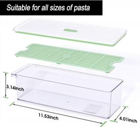 img 3 attached to Набор контейнеров для хранения спагетти-лапши на 78 унций без бисфенола - Кухонная канистра с крышками - Безопасная для посудомоечной машины коробка для пасты для домашней организации