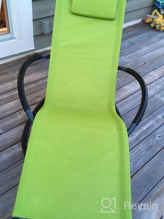 img 1 attached to Vivere ORBL1-TT Outdoor Rocking Chair, True Turquoise Orbital Lounger review by Greg Hammett