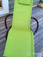 картинка 1 прикреплена к отзыву Vivere ORBL1-TT Outdoor Rocking Chair, True Turquoise Orbital Lounger от Greg Hammett