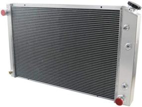 img 3 attached to 🔥 Enhance Engine Cooling Performance: ALLOYWORKS 3 Row All Aluminum Radiator for 1973-1991 Chevy GMC C/K Series Pickup Trucks Blazer Jimmy (A)