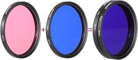 img 1 attached to 📷 Neewer 9-Piece 58MM Full-Color Lens Filter Set for Camera Lens | 58MM Filter Thread | Includes Red, Orange, Blue, Yellow, Green, Brown, Purple, Pink, Gray ND Filters | Carry Pouch Included