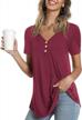 stay cool and casual with awuliffan women's short sleeve tunic tops logo