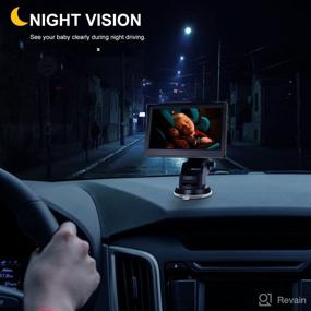 img 1 attached to 👶 Enhanced Baby Car Camera: 5 Inch 1080P HD Display, Night Vision for Rear-Facing Seats - Must-Have Baby Monitor with Camera