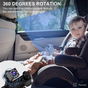 img 3 attached to 👶 Enhanced Baby Car Camera: 5 Inch 1080P HD Display, Night Vision for Rear-Facing Seats - Must-Have Baby Monitor with Camera