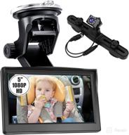 👶 enhanced baby car camera: 5 inch 1080p hd display, night vision for rear-facing seats - must-have baby monitor with camera logo