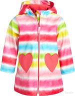 🌧️ adorable pink platinum baby girls' rain jacket: perfect waterproof windbreaker raincoat for toddlers and girls logo