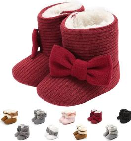 img 4 attached to Nomere Anti Slip Bowknot Toddler Newborn Boys' Shoes : Boots