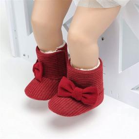 img 1 attached to Nomere Anti Slip Bowknot Toddler Newborn Boys' Shoes : Boots