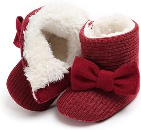 img 3 attached to Nomere Anti Slip Bowknot Toddler Newborn Boys' Shoes : Boots