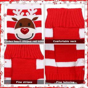 img 2 attached to 🎄 Cozy and Cute: 2-Piece Christmas Dog Sweater for Winter - Reindeer Holiday Pet Clothes - Perfect Outfit for Puppy Cat - Large Size