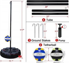 img 3 attached to Upgrade Your Tetherball Game With YDDS Replacement Ball And Rope Set, Perfect For Adults And Kids