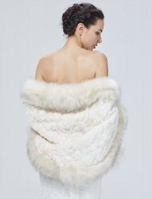img 1 attached to Women'S Faux Fox Fur Long Shawl Cloak Cape Coat Party Wrap