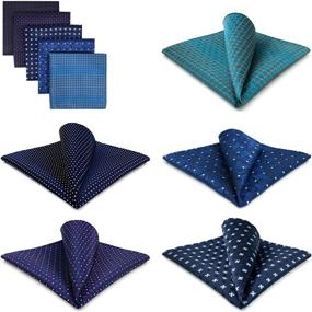 img 3 attached to Stylish Assortment of Men's Pocket Square Handkerchiefs - Must-Have Accessories for Gentlemen