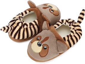 img 3 attached to 🧦 Warm and Cozy Estamico Toddler Slippers: Cartoon Winter Boys' Shoes - Slippers Collection