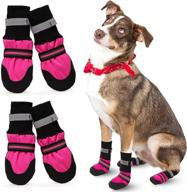 koeson reflective outdoor dog boots: skid-proof high-ankle shoes for medium & large breeds - 4 pcs логотип