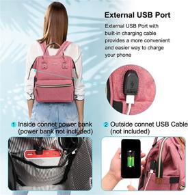 img 2 attached to LOVEVOOK Fashion Daypack Backpack with Charging Feature for Women's Handbags, Wallets, and Fashionable Backpacks