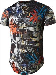 img 3 attached to Mens Hip Hop Graphic Longline T-Shirt Tee Shirt By Jeansian