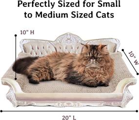 img 2 attached to 🐱 Royal Cat Couch by Pets Rule - Premium Cardboard Cat Scratcher Couch, Elegant Cat Bed with Scratch Pad, Sofa Style Cat Scratcher, Indoor Cat Scratchers, Cat Scratching Lounge, Cat Furniture