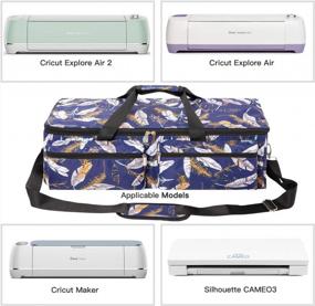 img 1 attached to Protect Your Cricut With KGMCARE Waterproof Carrying Bag - Compatible With Cricut Explore Air And Maker, Perfect For On-The-Go Crafting - Available In Leaf Design