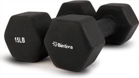 img 3 attached to Non-Slip Neoprene Coated Professional Dumbbells By Bintiva - High-Grade Performer For Effective Workouts