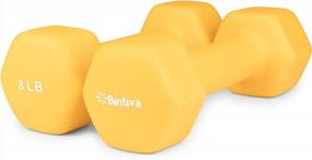 img 2 attached to Non-Slip Neoprene Coated Professional Dumbbells By Bintiva - High-Grade Performer For Effective Workouts