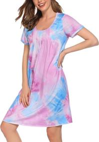 img 1 attached to Ekouaer Nightgown Sleepwear Sleeves Sleepshirt Women's Clothing in Lingerie, Sleep & Lounge