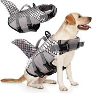 🦈 premium dog life jacket: shark pet flotation float coat for swimming - ultimate safety and style for your canine companion логотип