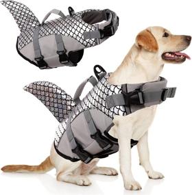 img 4 attached to 🦈 Premium Dog Life Jacket: Shark Pet Flotation Float Coat for Swimming - Ultimate Safety and Style for Your Canine Companion