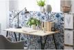 transform your room with roommates peel and stick clara jean april showers blue and white wallpaper logo