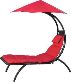 img 4 attached to Relax In Style With Vivere DRMLG-CR Original Dream Outdoor Lounger In Cherry Red