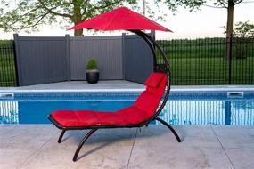 img 3 attached to Relax In Style With Vivere DRMLG-CR Original Dream Outdoor Lounger In Cherry Red