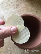 img 1 attached to Set Of 2 Terra Cotta Cement Indoor Plant Pots - 4 Inch Medium Planter Vessels With Drain Hole For Contemporary Decor - Unglazed Pottery By POTEY 202221 review by Benjamin Saric