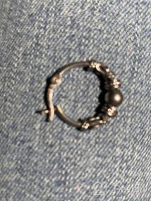 img 6 attached to Серьги-кольца LeCalla из стерлингового серебра с балийским бисером и античным дизайном для женщин и девочек-подростков, идеально подходят для SEO