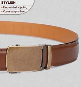 img 3 attached to Men'S Slide Ratchet Dress Belt - Trim To Fit For Pants, Shirts & Oxfords