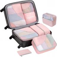 🧳 olarhike 8 set packing cubes for travel - 4 sizes (xl, l, m, s) - luggage organizer bags for travel accessories & essentials - carry-on suitcase travel cubes (pink) логотип