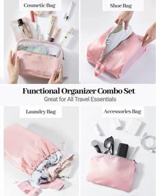 img 1 attached to 🧳 OlarHike 8 Set Packing Cubes for Travel - 4 Sizes (XL, L, M, S) - Luggage Organizer Bags for Travel Accessories & Essentials - Carry-on Suitcase Travel Cubes (Pink)