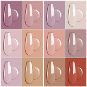 img 3 attached to Get Sophisticated Nails With AIMEILI Hema-Free Solid Gel Polish: 12 Shades Of Neutral Nude And Brown Soak-Off Creamy Gel Polish Set - U V LED Compatible!