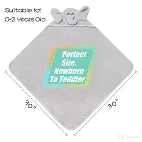 img 1 attached to 🐘 Pro Goleem Baby Bath Towel - Soft Cotton Elephant Hooded Towel for Baby Boys Girls: Perfect Gift for Newborns, Infants, and Toddlers! (30x30 Inches)