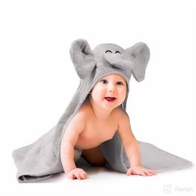 img 4 attached to 🐘 Pro Goleem Baby Bath Towel - Soft Cotton Elephant Hooded Towel for Baby Boys Girls: Perfect Gift for Newborns, Infants, and Toddlers! (30x30 Inches)