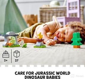 img 3 attached to 🦖 Lego Duplo Jurassic World Dominion Dinosaur Nursery: Fun Building Toy Set with 3 Realistic Animals for Kids Ages 2 and Up