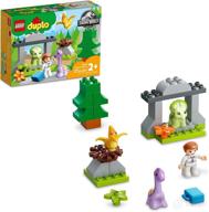 🦖 lego duplo jurassic world dominion dinosaur nursery: fun building toy set with 3 realistic animals for kids ages 2 and up логотип